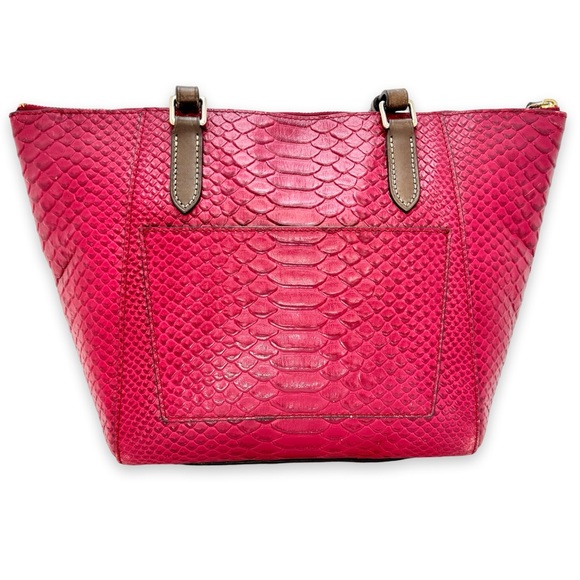 SOLD SOLD SOLD SOLD Dooney & Bourke Maxine Leather Snake Embossed Tote 💋 - Picture 2 of 15